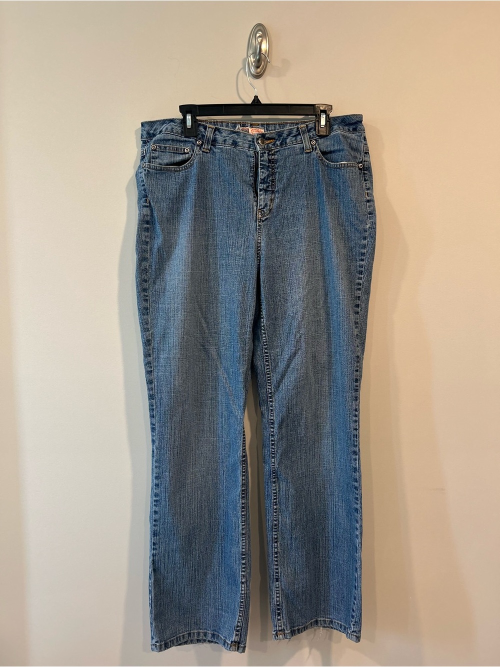 Faded Glory Women's Straight Leg Jeans in Blue Denim